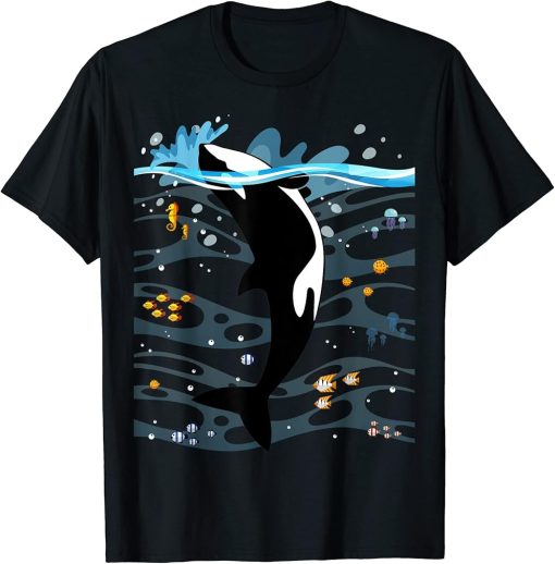 Killer Whale Gifts Shirt. Jumping Orca Killer Whales Killer T-Shirt