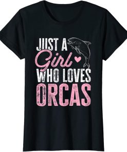 Funny Orca Lover Graphic for Women Girls Kids Whale T-Shirt