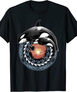 Cute Orca Whales Hawaiian Polynesian Orcas T-Shirt