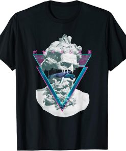 Vaporwave Poseiden Statue Bust Retro 80s King Of The Sea Art T-Shirt