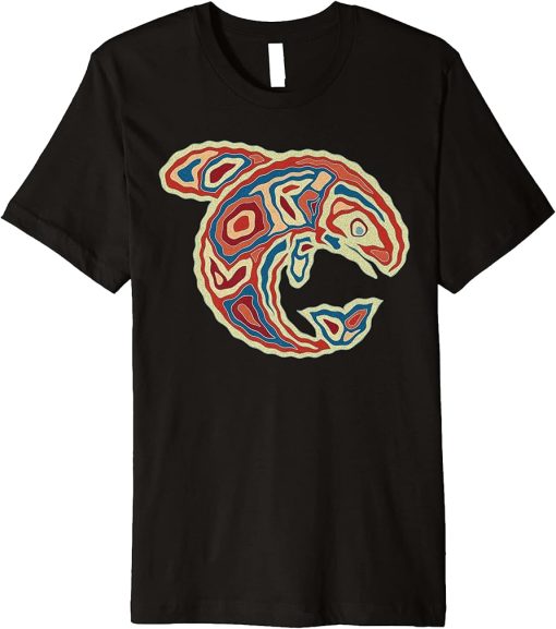 Native Americans Totem ORCA Killer Whale Pop Art 1 - Fan Fun Premium T-Shirt