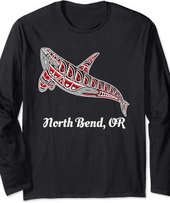 Native American North Bend, Oregon Upward Orca Killer Whale Long Sleeve T-Shirt